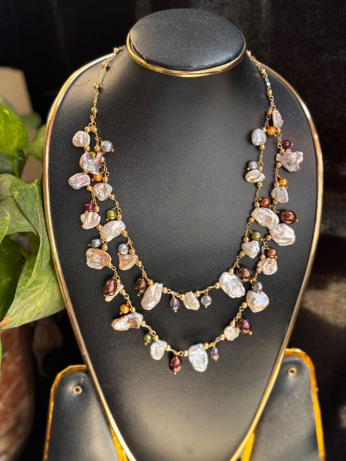 Real & mother pearl two layer set