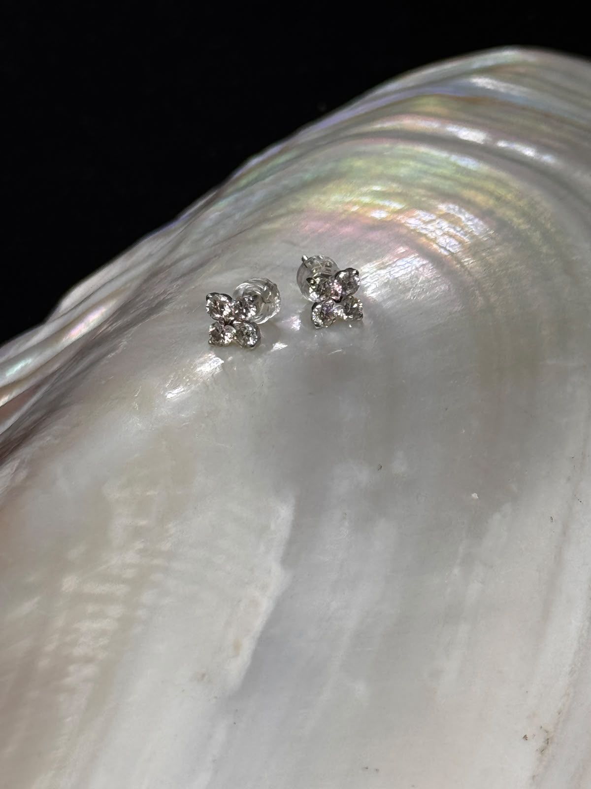 Moissanite Diamond Ear Ring 0.97 grams
