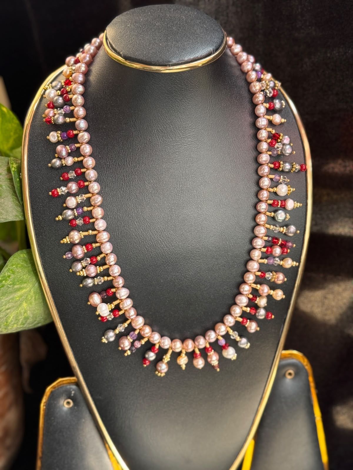 Real pear multi colour stone set