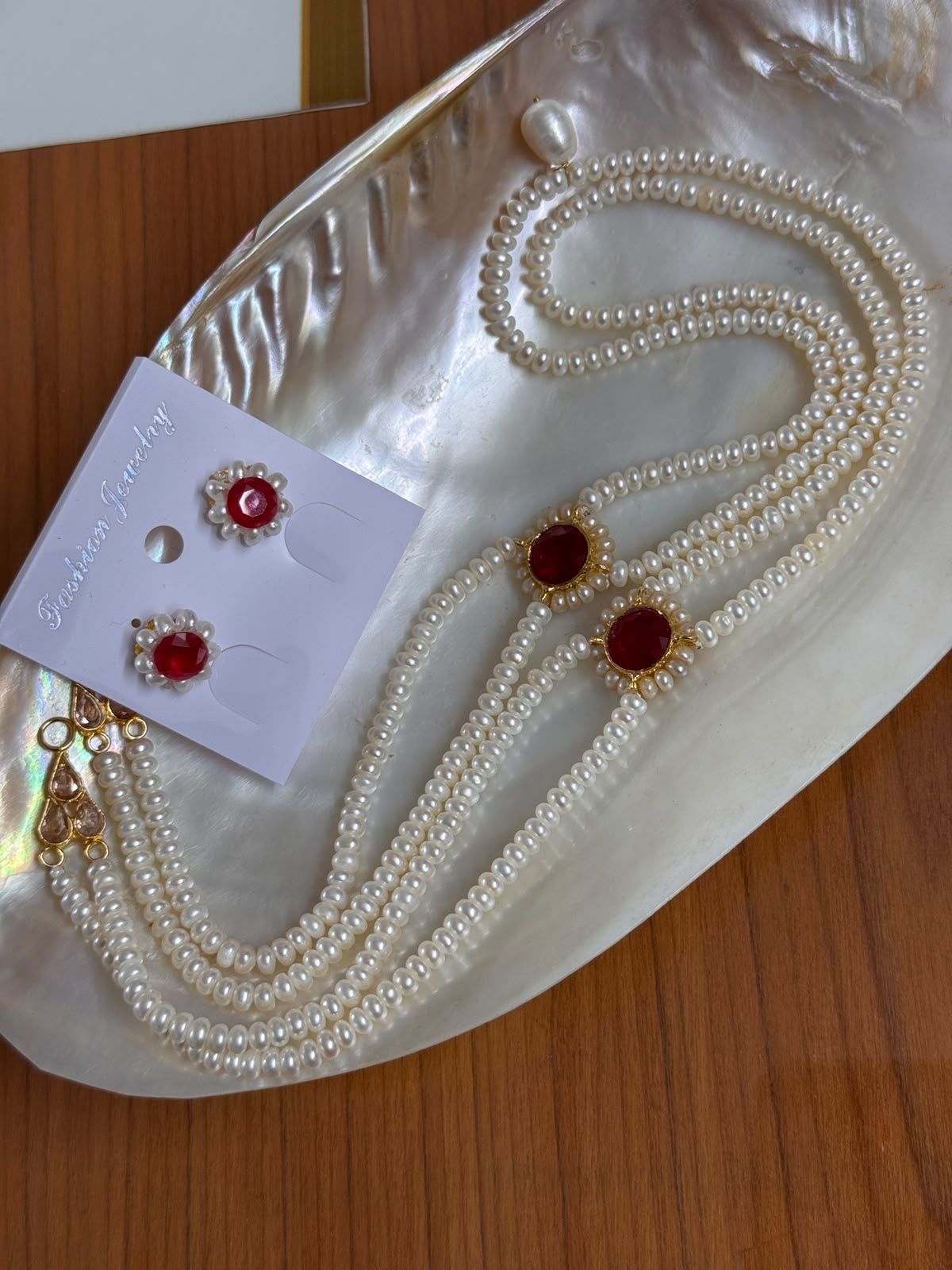 Exclusive real pearl set