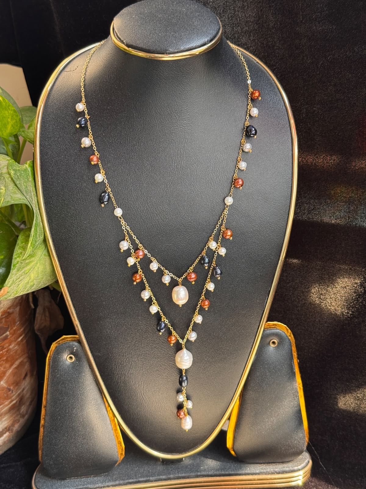 Real and mother pearl multi colour set