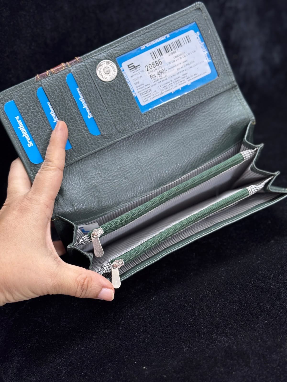 Sreeleathers dark green colour purse
