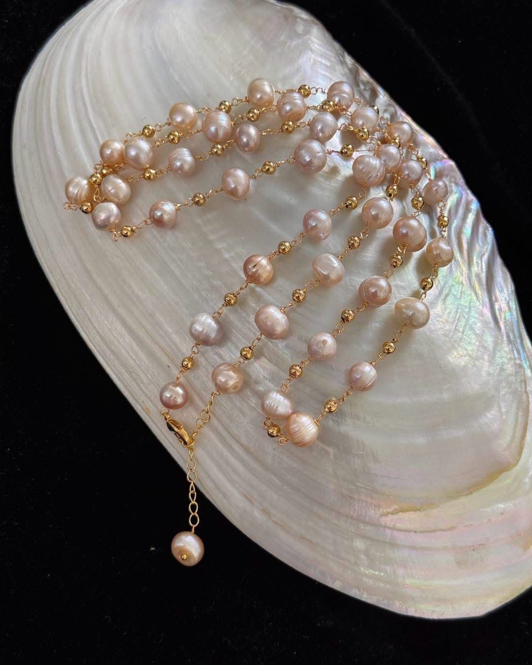 Real pearl necklace 8mm