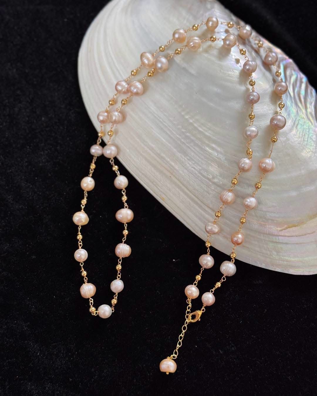 Real pearl necklace 8mm