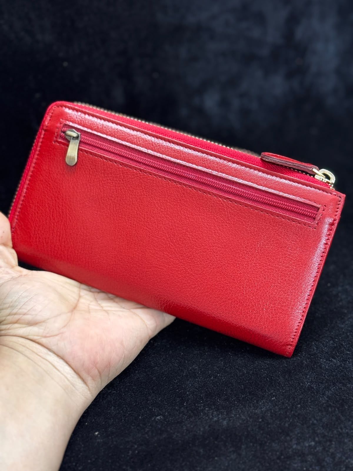 Sreeleathers red colour ladies purse