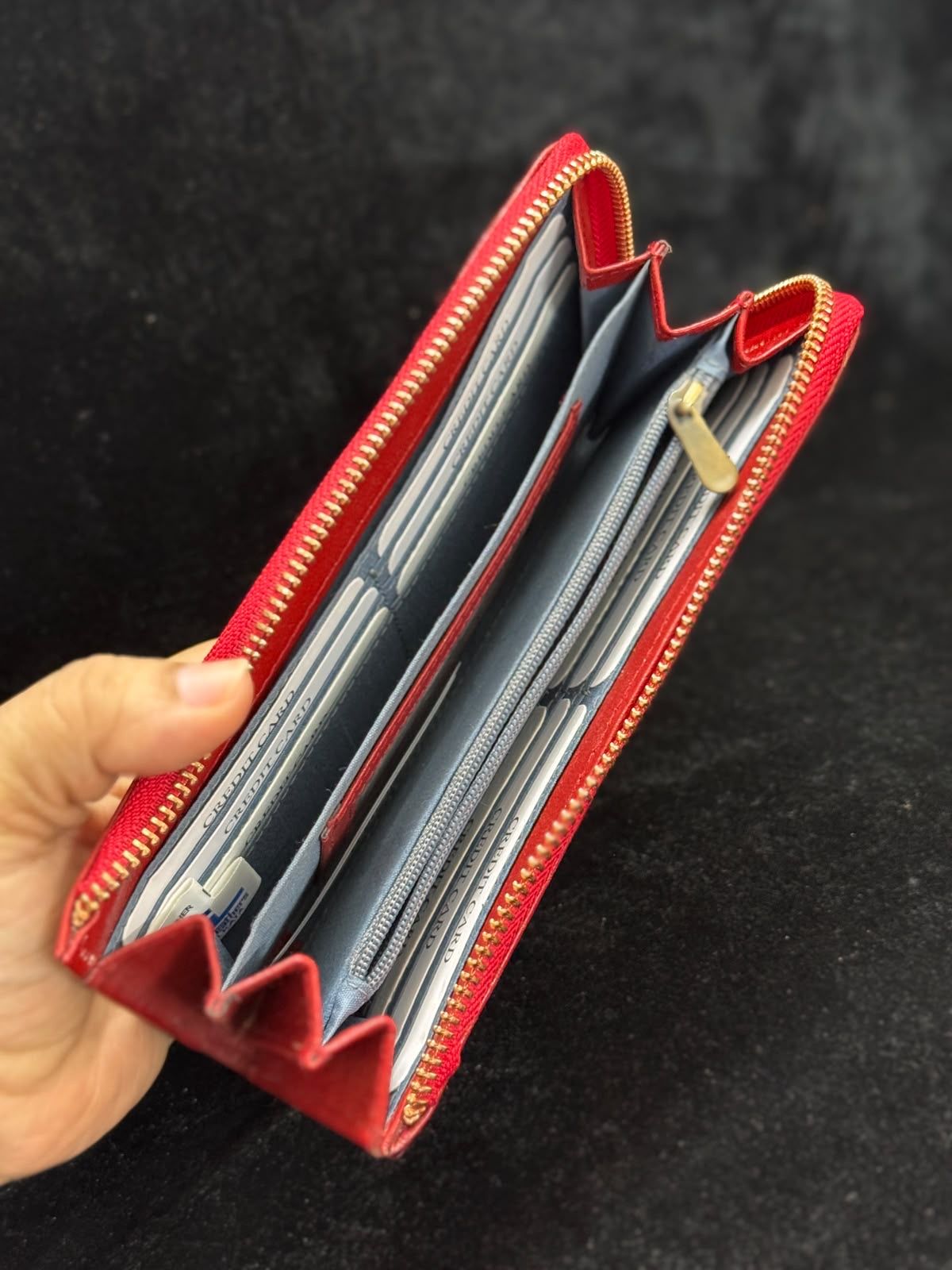 Sreeleathers red colour ladies purse